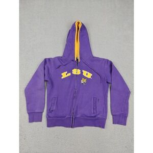 Vintage Colosseum Hoodie Womens Medium Purple LSU Tigers Embroidered Full Zip